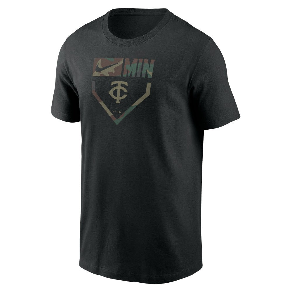 Minnesota Twins Camo T-Shirt - Black | Nike