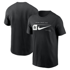 Miami Marlins Fashion Graphic Swoosh T-Shirt - Black | Nike