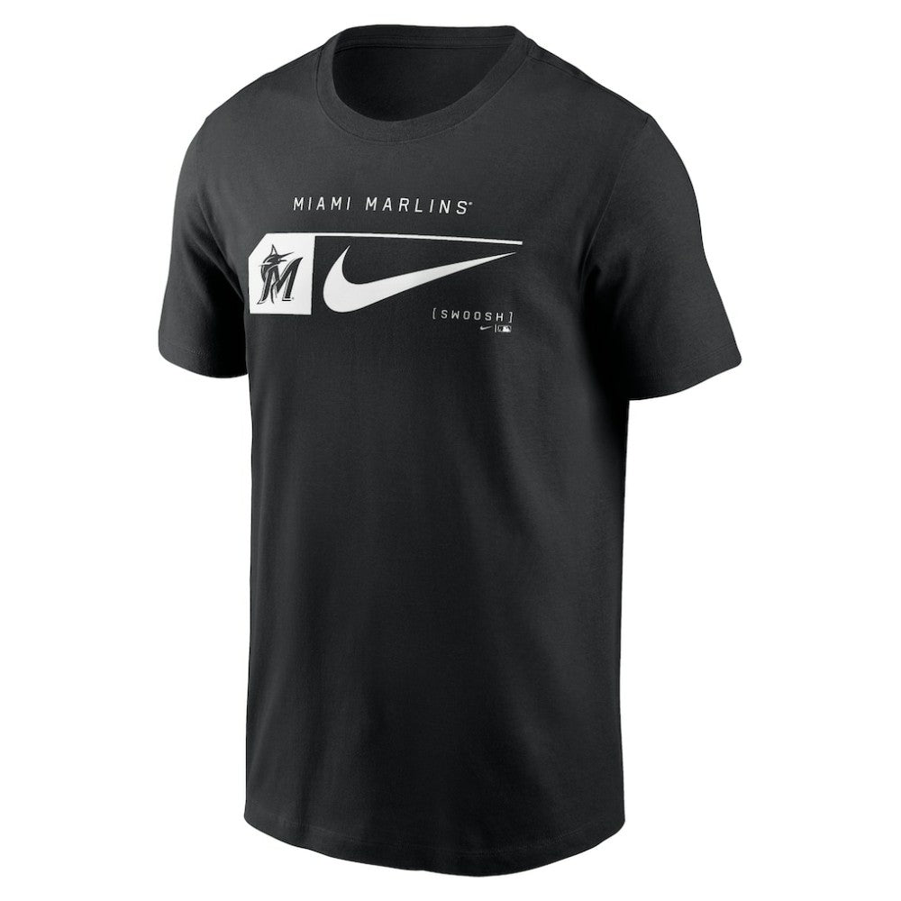 Miami Marlins Fashion Graphic Swoosh T-Shirt - Black | Nike