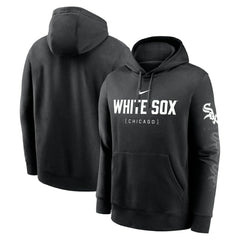 Chicago White Sox Fashion Club Pullover Hoodie - Black | Nike