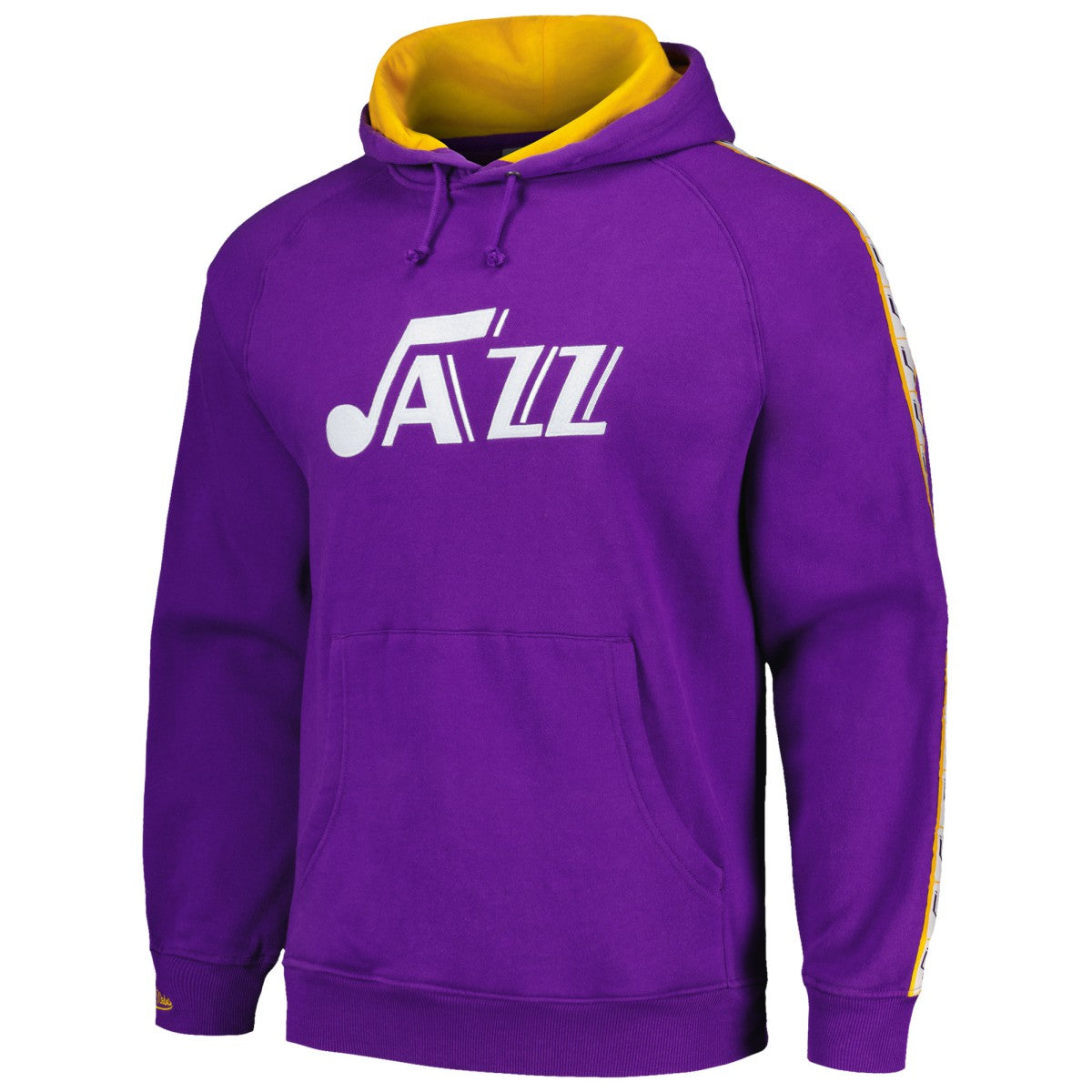Utah Jazz Hardwood Classics Nights Raglan Pullover Hoodie - Purple | Mitchell & Ness outlet