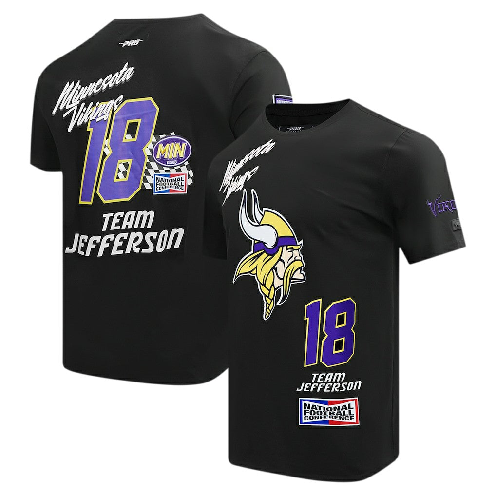 NFL Minnesota Vikings Justin Jefferson  Pro Standard Fast Lane Name & Number Player T-Shirt