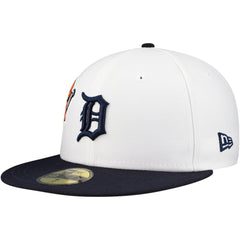 Detroit Tigers Major Sidepatch 59FIFTY Fitted Hat - White/Navy | New Era