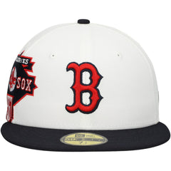 Boston Red Sox Major Sidepatch 59FIFTY Fitted Hat - White/Navy | New Era