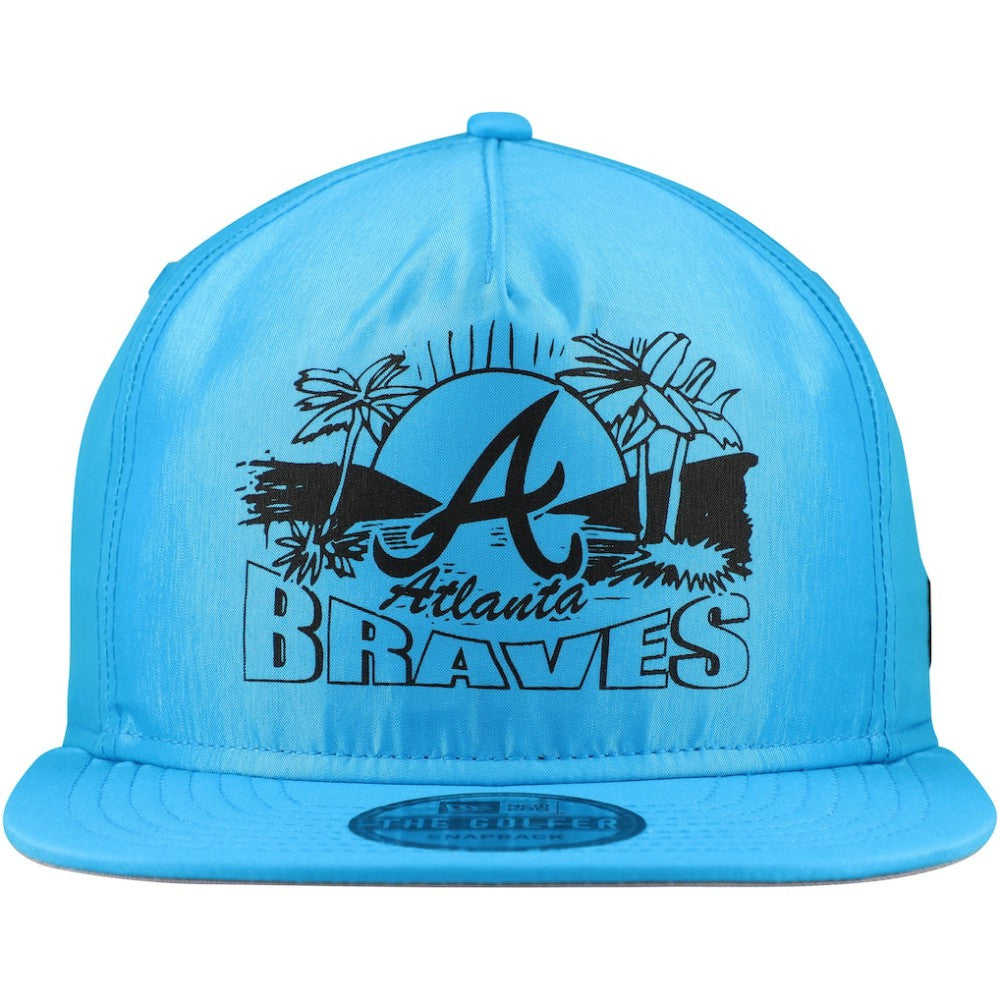 Atlanta Braves Neon Golfer Snapback Hat - Blue | New Era