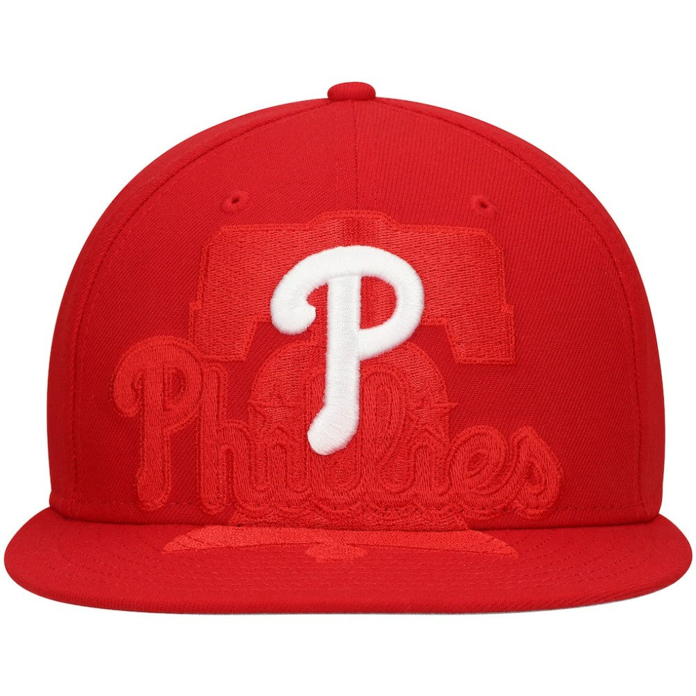 Philadelphia Phillies Shadow Logo 59FIFTY Fitted Hat - Red | New Era