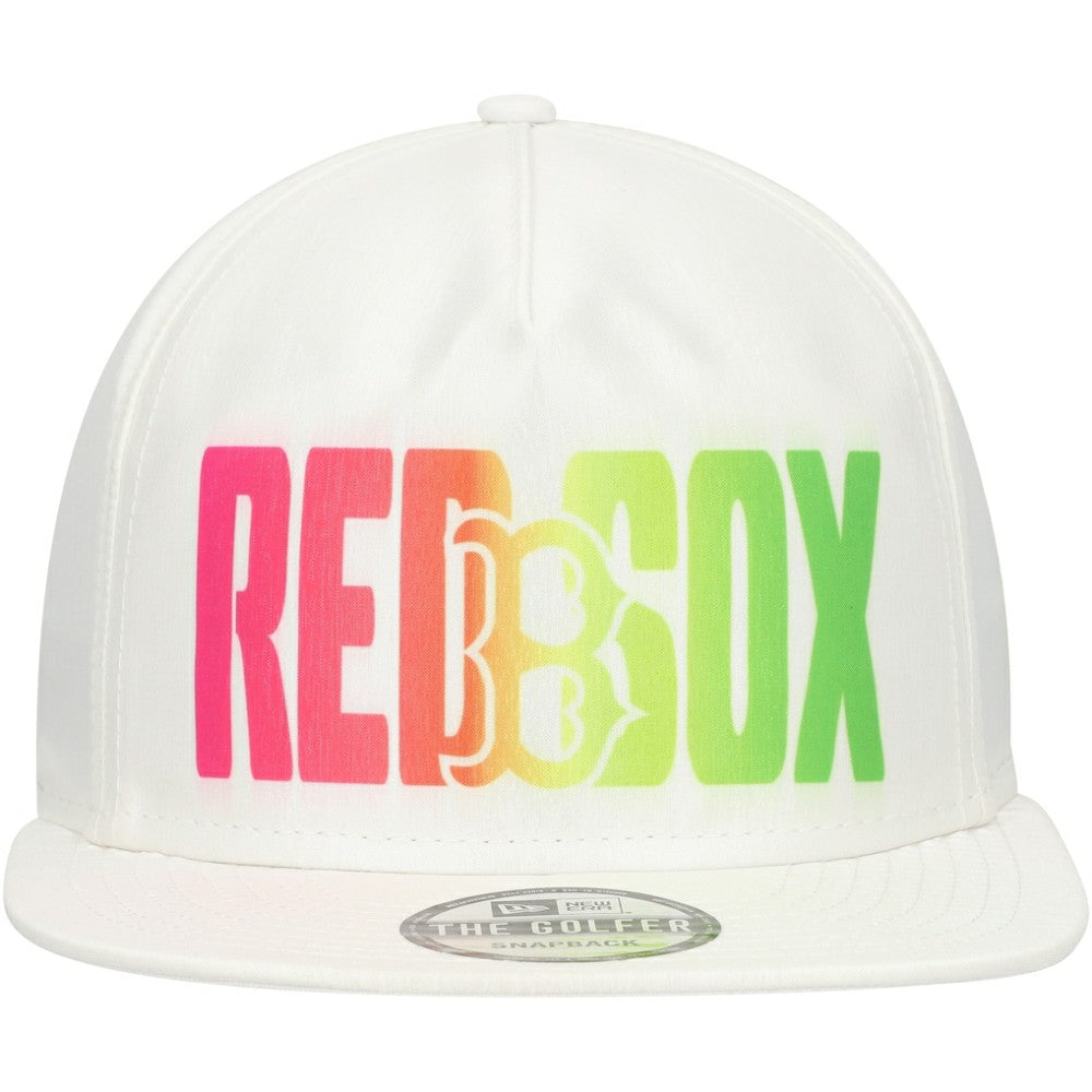 Boston Red Sox Spring Spectrum Golfer Snapback Hat - White | New Era