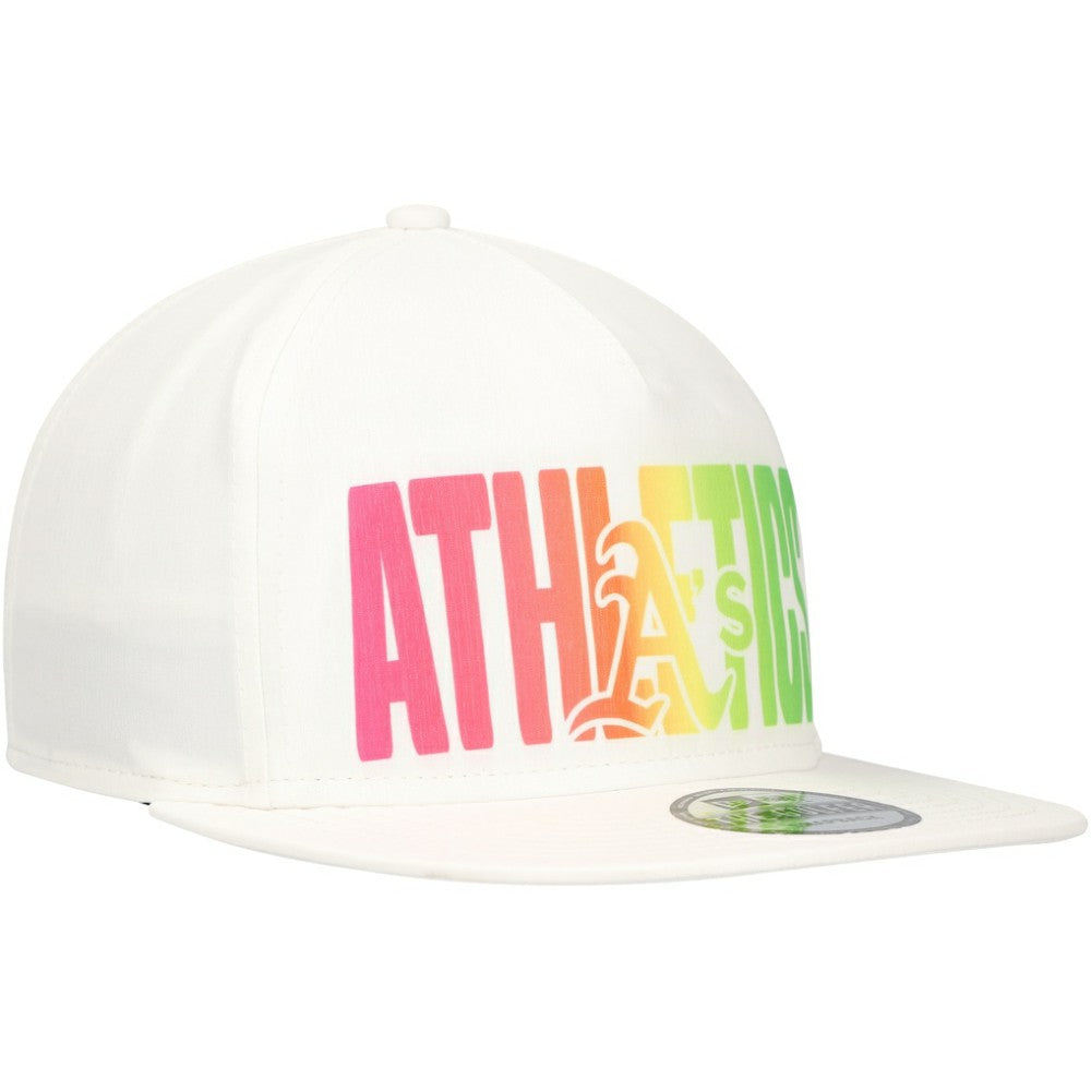Athletics Spring Spectrum Golfer Snapback Hat - White | New Era