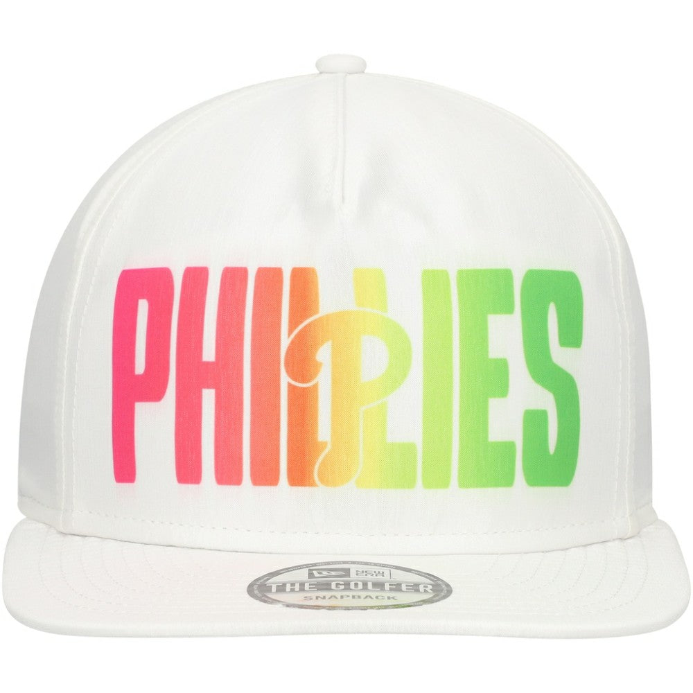 Philadelphia Phillies Spring Spectrum Golfer Snapback Hat - White | New Era