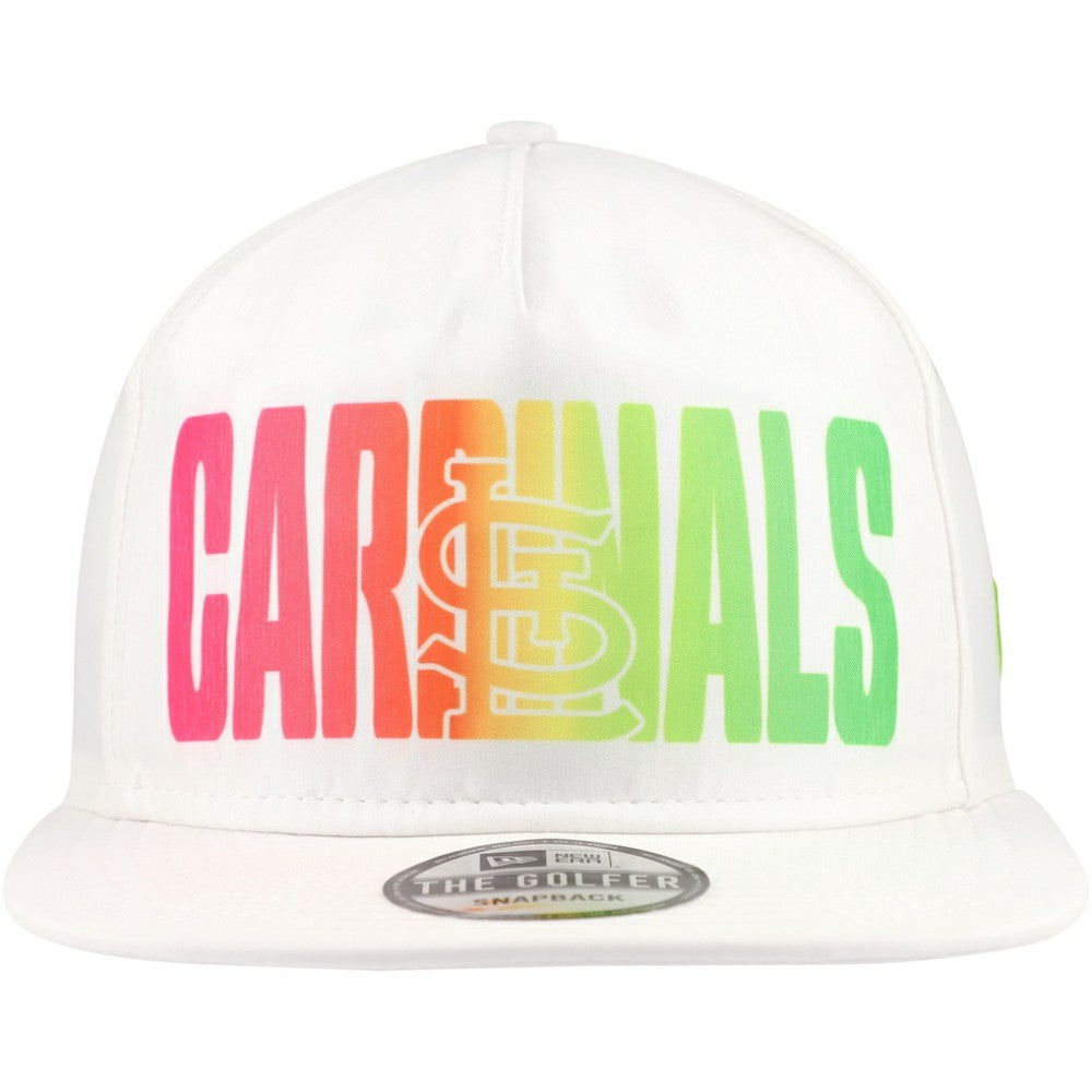 St. Louis Cardinals Spring Spectrum Golfer Snapback Hat - White | New Era