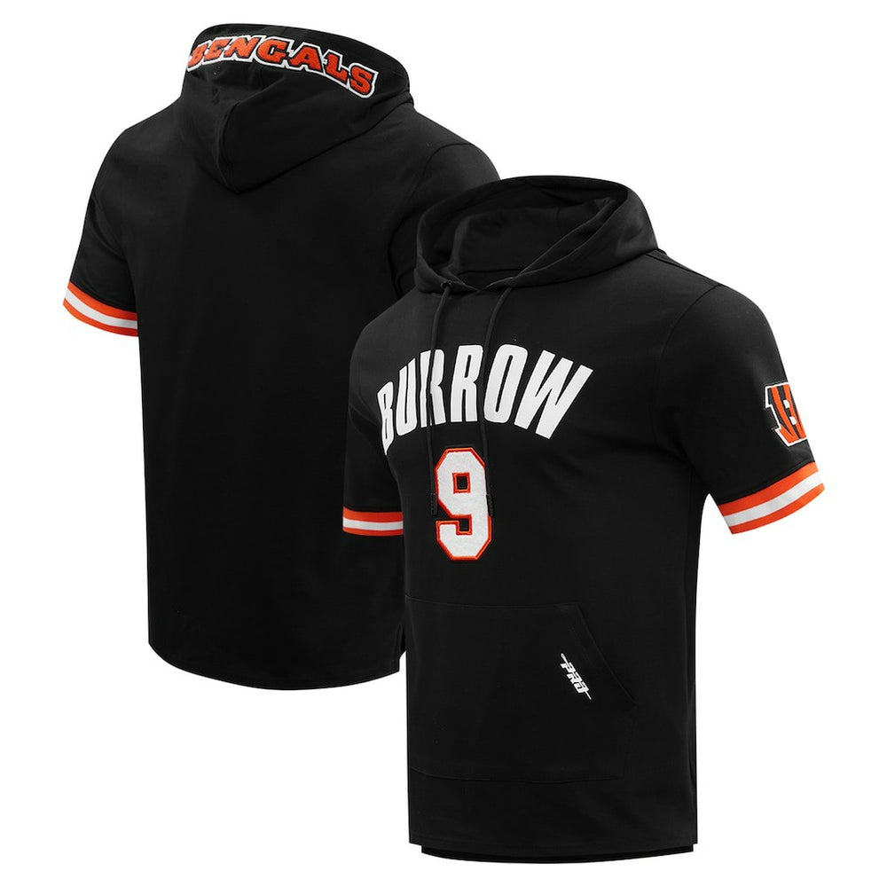 NFL Cincinnati Bengals Joe Burrow  Pro Standard Player Name & Number Hoodie T-Shirt