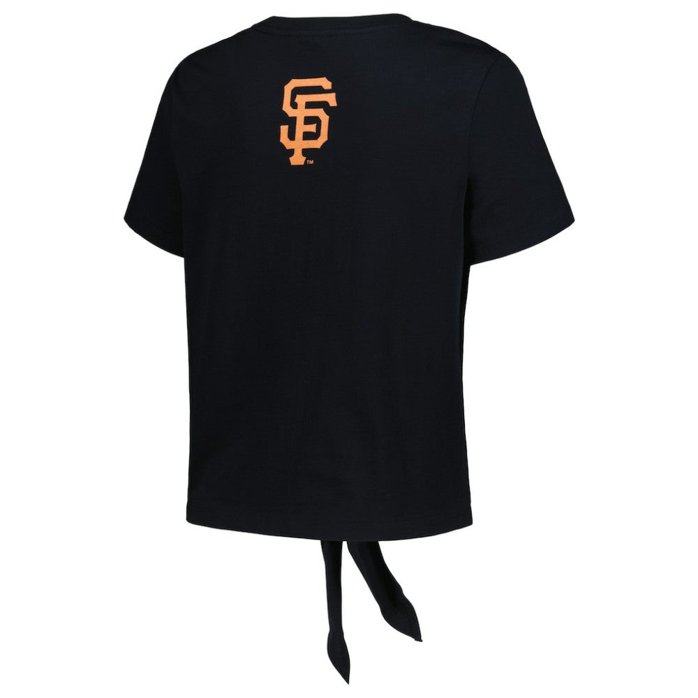 San Francisco Giants The Wild Collective Women's Twist Front T-Shirt - Black