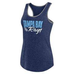 Tampa Bay Rays Profile Women's Plus Size Tank Top - Navy