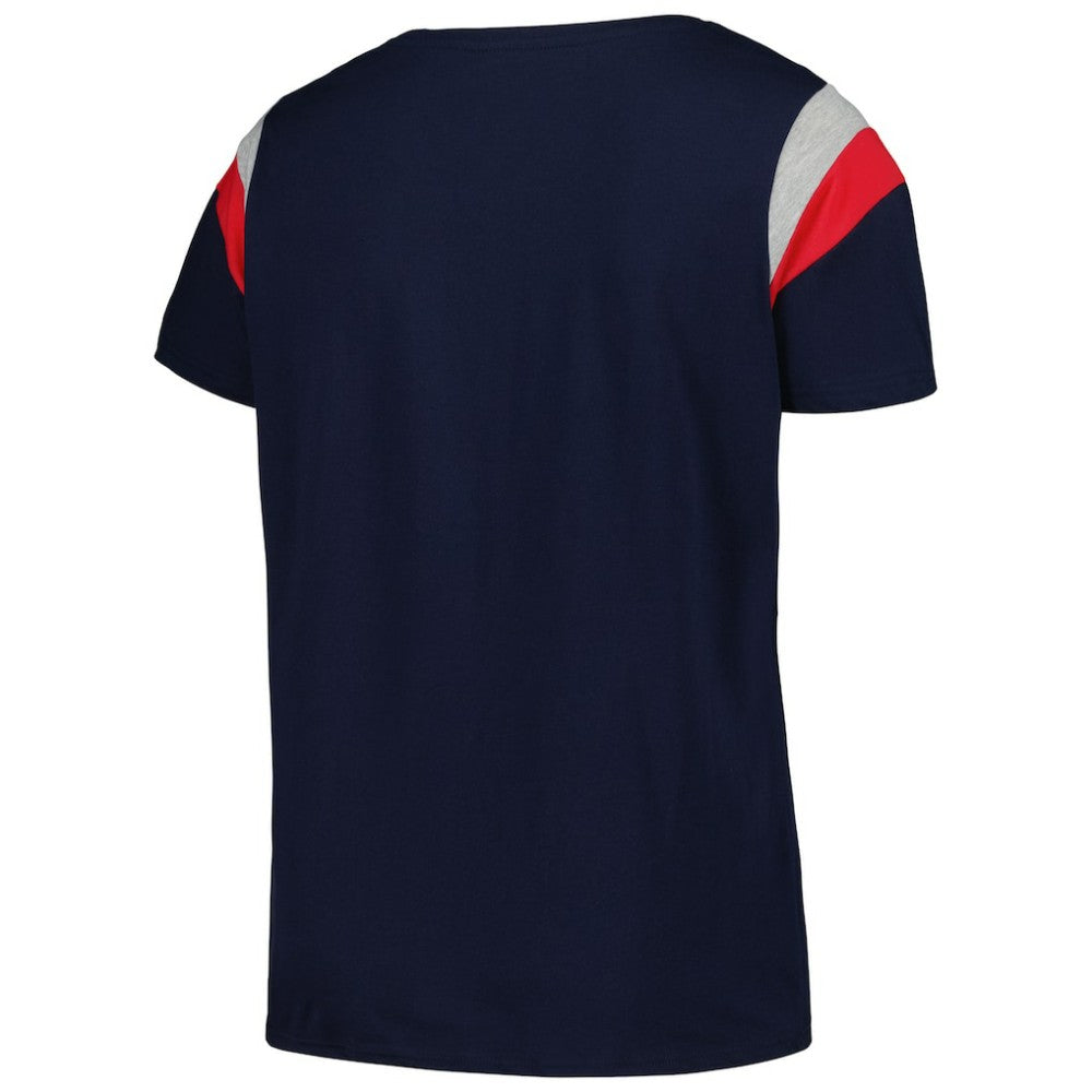 Atlanta Braves Profile Women's Plus Size Scoop Neck T-Shirt - Navy