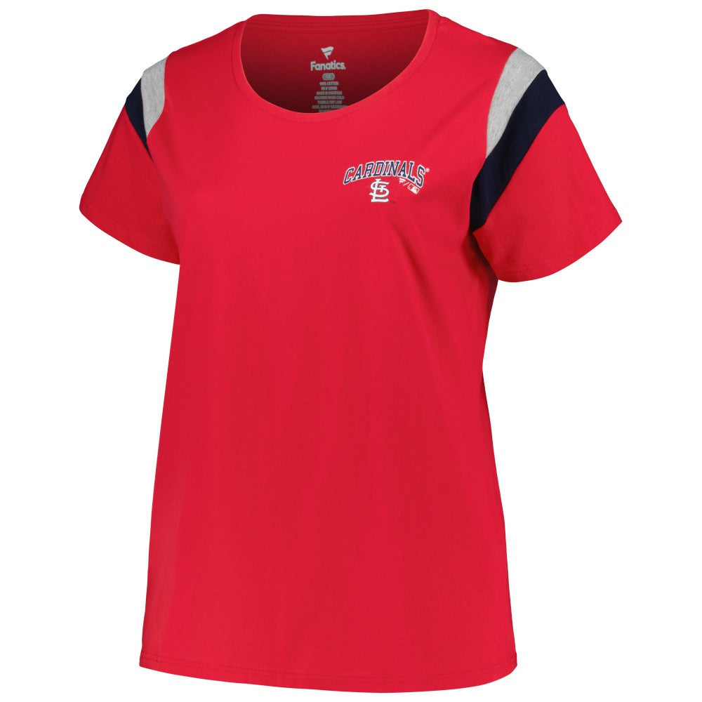 St. Louis Cardinals Profile Women's Plus Size Scoop Neck T-Shirt - Red