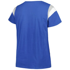 Los Angeles Dodgers Profile Women's Plus Size Scoop Neck T-Shirt - Royal