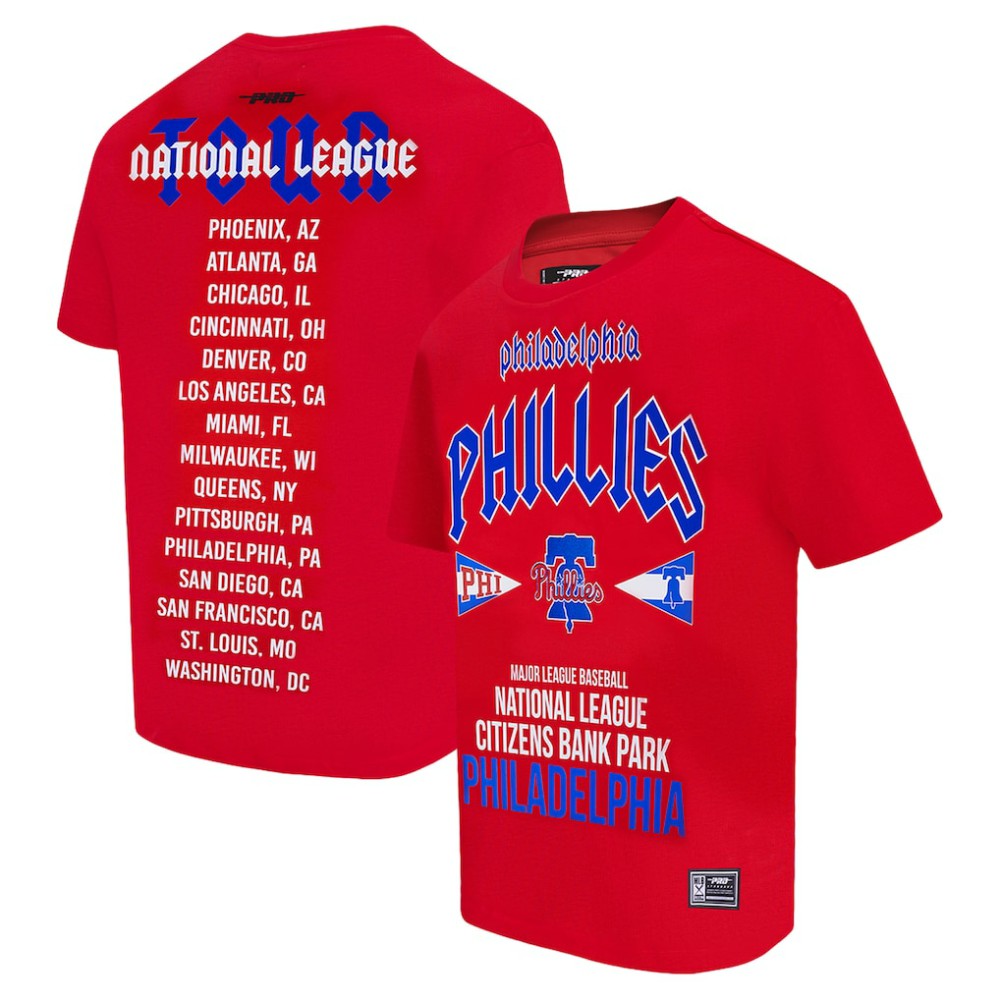 Philadelphia Phillies Pro Standard Oversized City Tour T-Shirt - Red