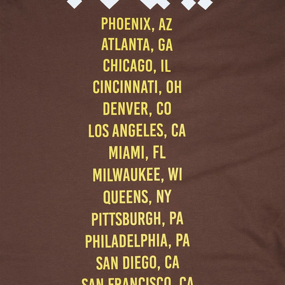 San Diego Padres Pro Standard Oversized City Tour T-Shirt - Brown