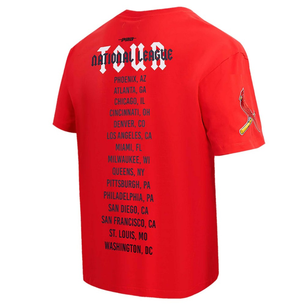 St. Louis Cardinals Pro Standard Oversized City Tour T-Shirt - Red