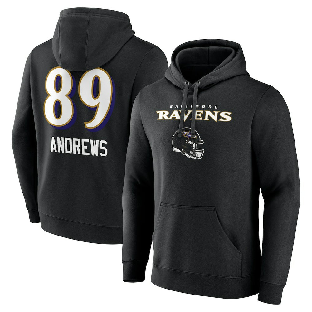 NFL Baltimore Ravens Mark Andrews  Team Wordmark Player Name & Number Pullover Hoodie