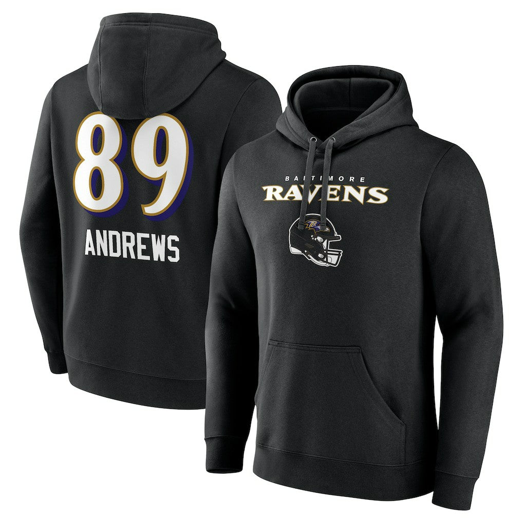 NFL Baltimore Ravens Mark Andrews  Team Wordmark Player Name & Number Pullover Hoodie