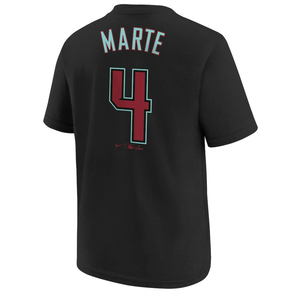 Ketel Marte Arizona Diamondbacks Youth Name & Number T-Shirt - Black | Nike