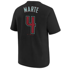 Ketel Marte Arizona Diamondbacks Youth Name & Number T-Shirt - Black | Nike