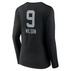 NFL Las Vegas Raiders Tyree Wilson  Women's Team Wordmark Player Name & Number Long Sleeve V-Neck T-Shirt