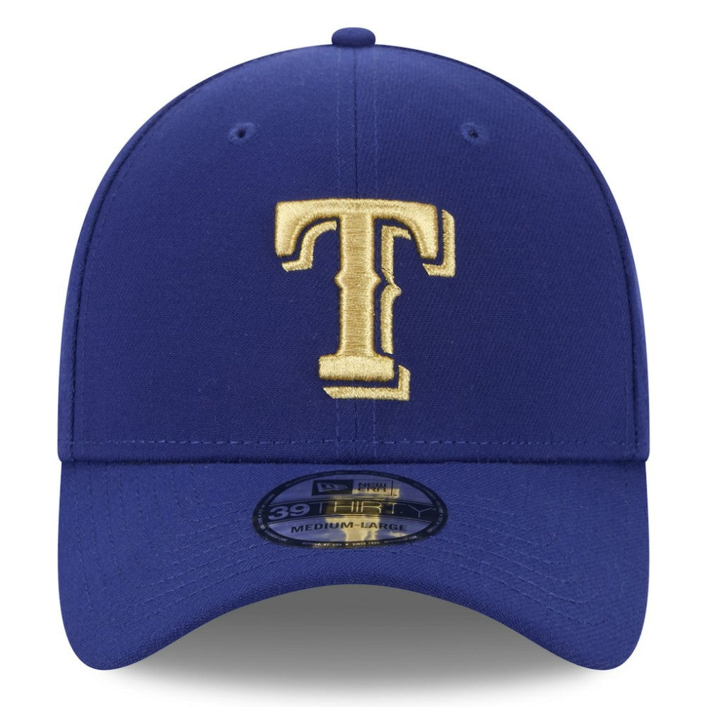Texas Rangers 2024 Gold Collection 39THIRTY Flex Hat - Royal | New Era