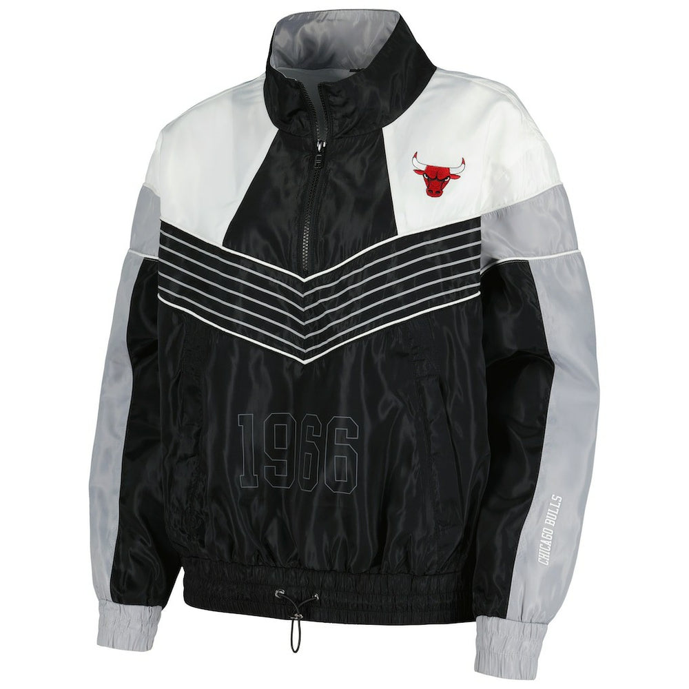 Chicago Bulls The Wild Collective Women's Courtside Half-Zip Track Jacket - Black cheap