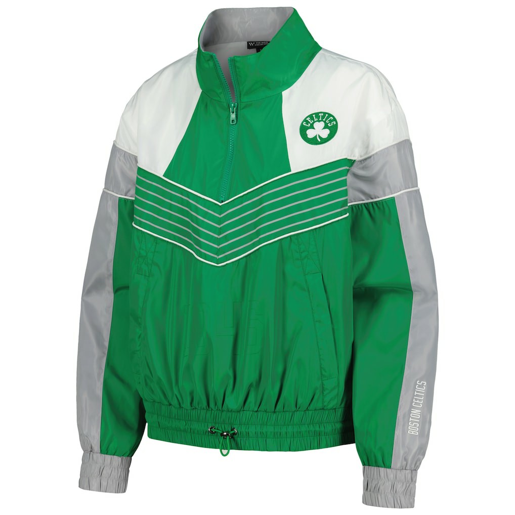 Boston Celtics The Wild Collective Women's Courtside Half-Zip Track Jacket - Kelly Green cheap