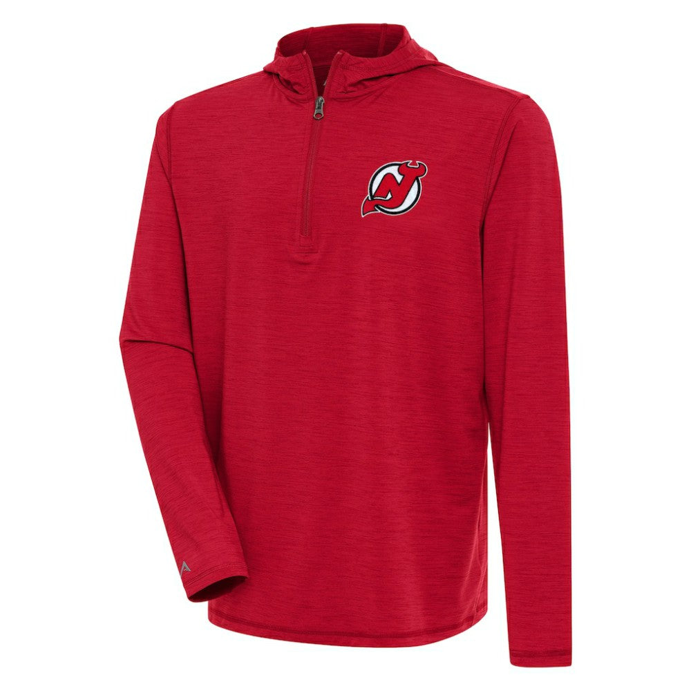 New Jersey Devils Antigua Tidy Quarter-Zip Pullover Hoodie
