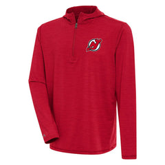 New Jersey Devils Antigua Tidy Quarter-Zip Pullover Hoodie