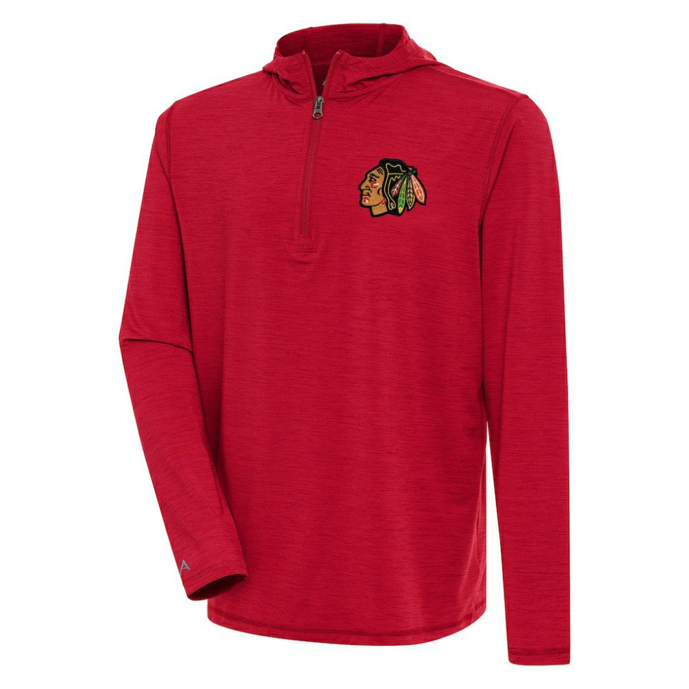 Chicago Blackhawks Antigua Tidy Quarter-Zip Pullover Hoodie