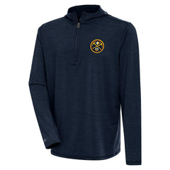 Denver Nuggets Antigua Tidy Quarter-Zip Lightweight Pullover Top sale - Heather Navy cheap