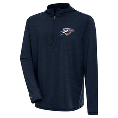 Oklahoma City Thunder Antigua Tidy Quarter-Zip Lightweight Pullover Top - Heather Navy on sale