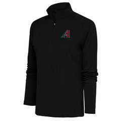 Arizona Diamondbacks Antigua Women's  Tribute Half-Zip Pullover Top - Black