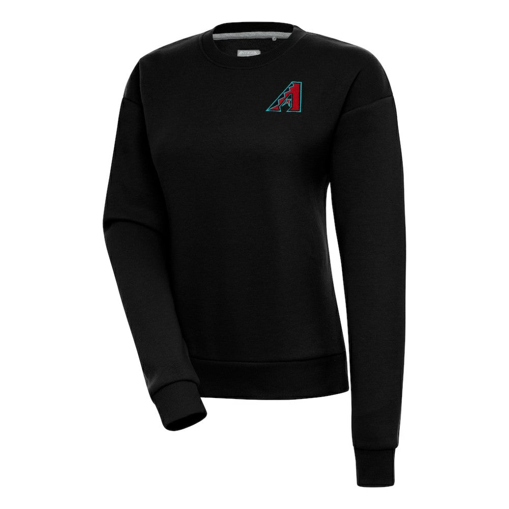 Arizona Diamondbacks Antigua Women's  Victory Crewneck Pullover Sweatshirt - Black