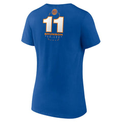 Jalen Brunson New York Knicks Women's Behind The Back Name & Number V-Neck T-Shirt - Royal sale