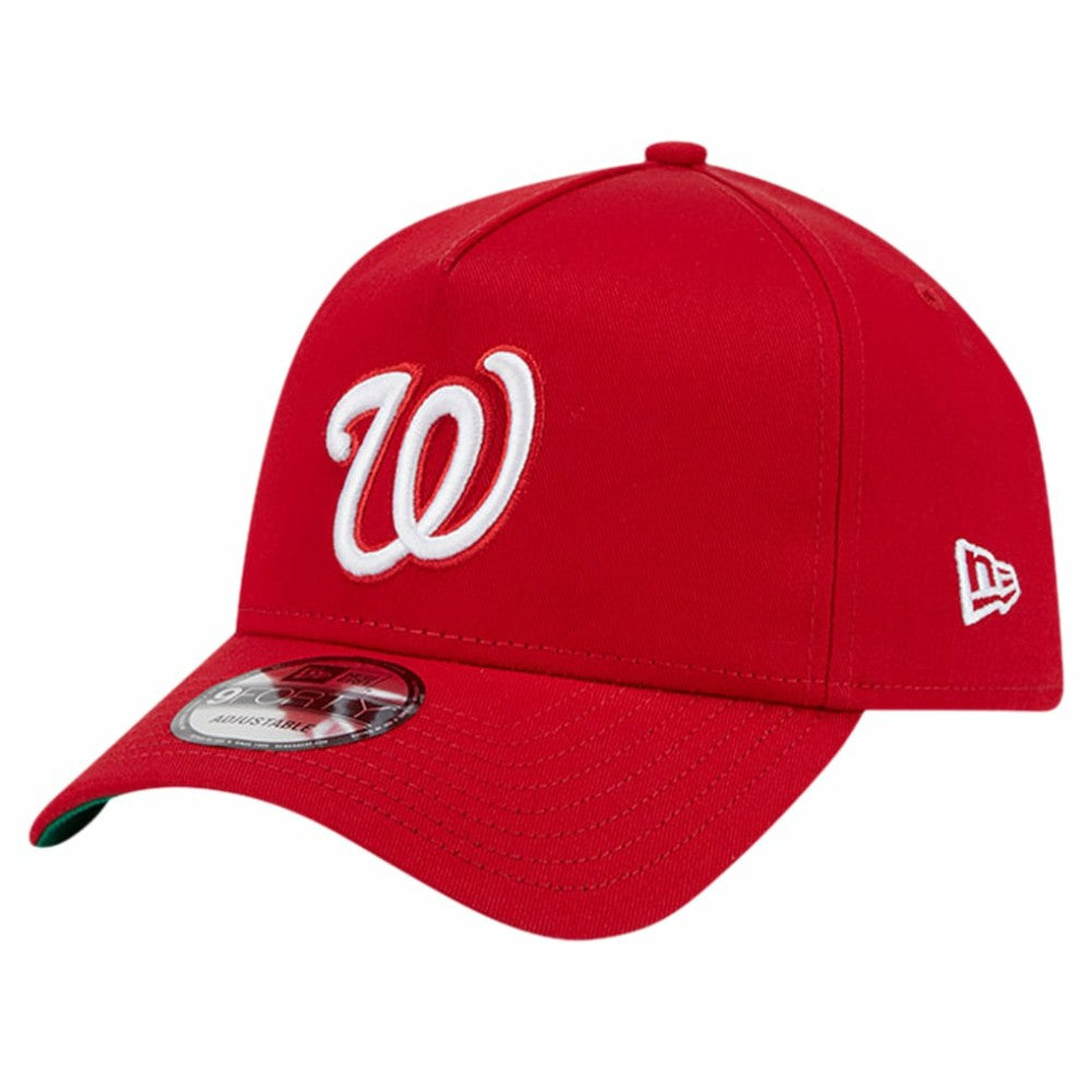 Washington Nationals Team Color A-Frame 9FORTY Adjustable Hat - Red | New Era