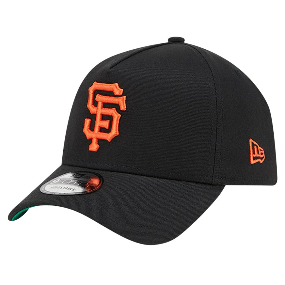 San Francisco Giants Team Color A-Frame 9FORTY Adjustable Hat - Black | New Era