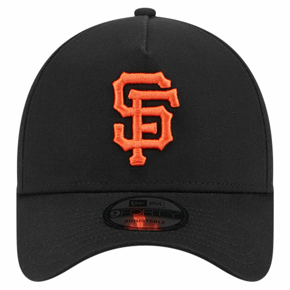 San Francisco Giants Team Color A-Frame 9FORTY Adjustable Hat - Black | New Era