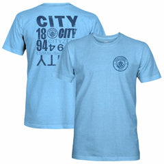 Manchester City 1863FC Front Back Text Twisted Tri-Blend Slub T-Shirt / Soccer Sale