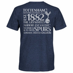 Tottenham Hotspur 1863FC Front Back Text Twisted Tri-Blend Slub T-Shirt / Soccer New