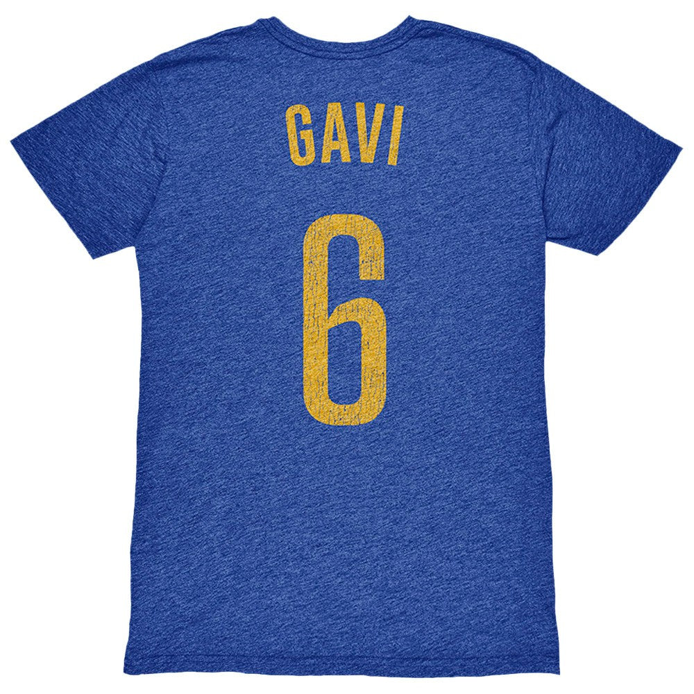 Gavi Barcelona 1863FC Player Name & Number Twisted Tri-Blend Slub T-Shirt / Soccer Outlet