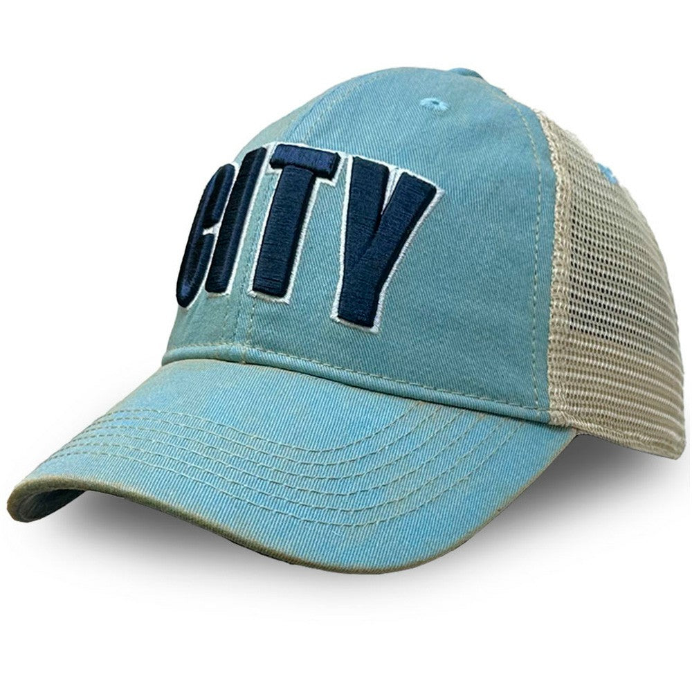 Manchester City 1863FC Washed Trucker Adjustable Hat / Soccer Outlet