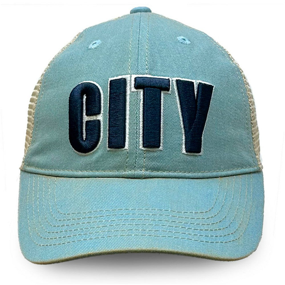 Manchester City 1863FC Washed Trucker Adjustable Hat / Soccer Outlet