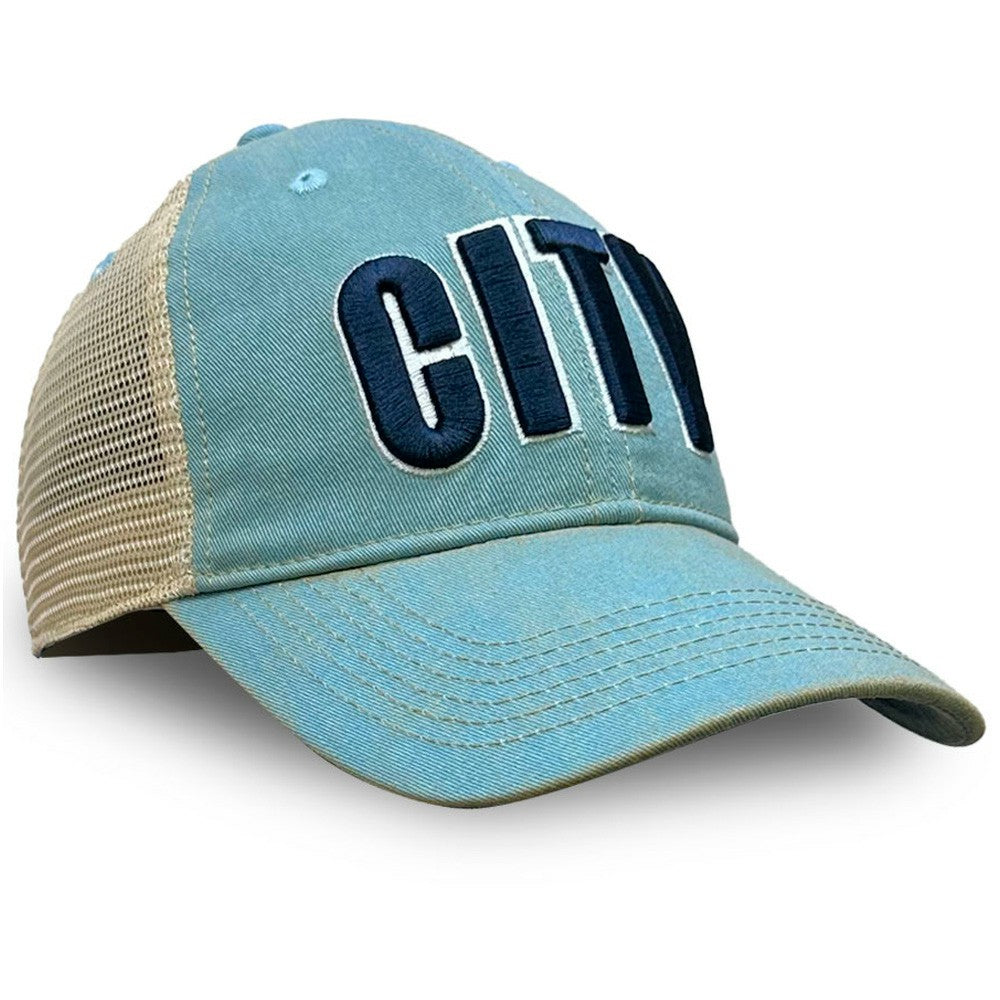 Manchester City 1863FC Washed Trucker Adjustable Hat / Soccer Outlet