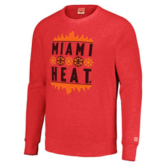 Miami Heat Homage Unisex Holiday Raglan Pullover Sweatshirt - Red for sale