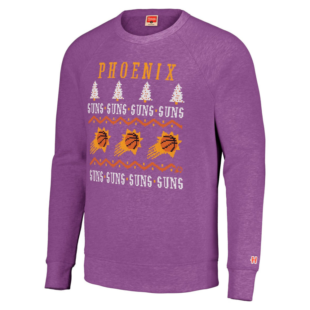 Phoenix Suns Homage Unisex Holiday Tri-Blend Raglan Pullover Sweatshirt - Purple sale